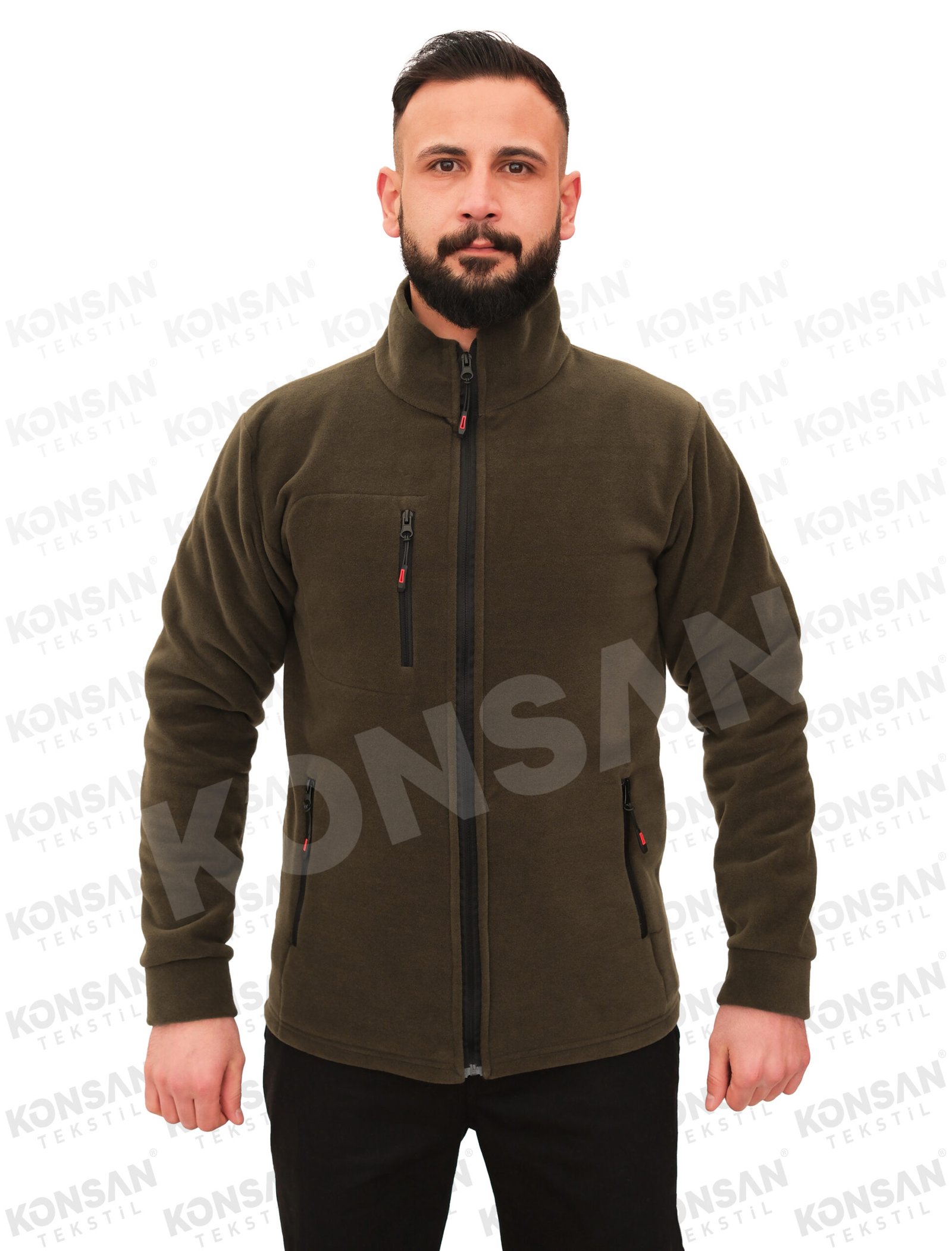 3cepli-polar-hakiyeşil-1-konsantekstil 3 cepli polar haki yeşil