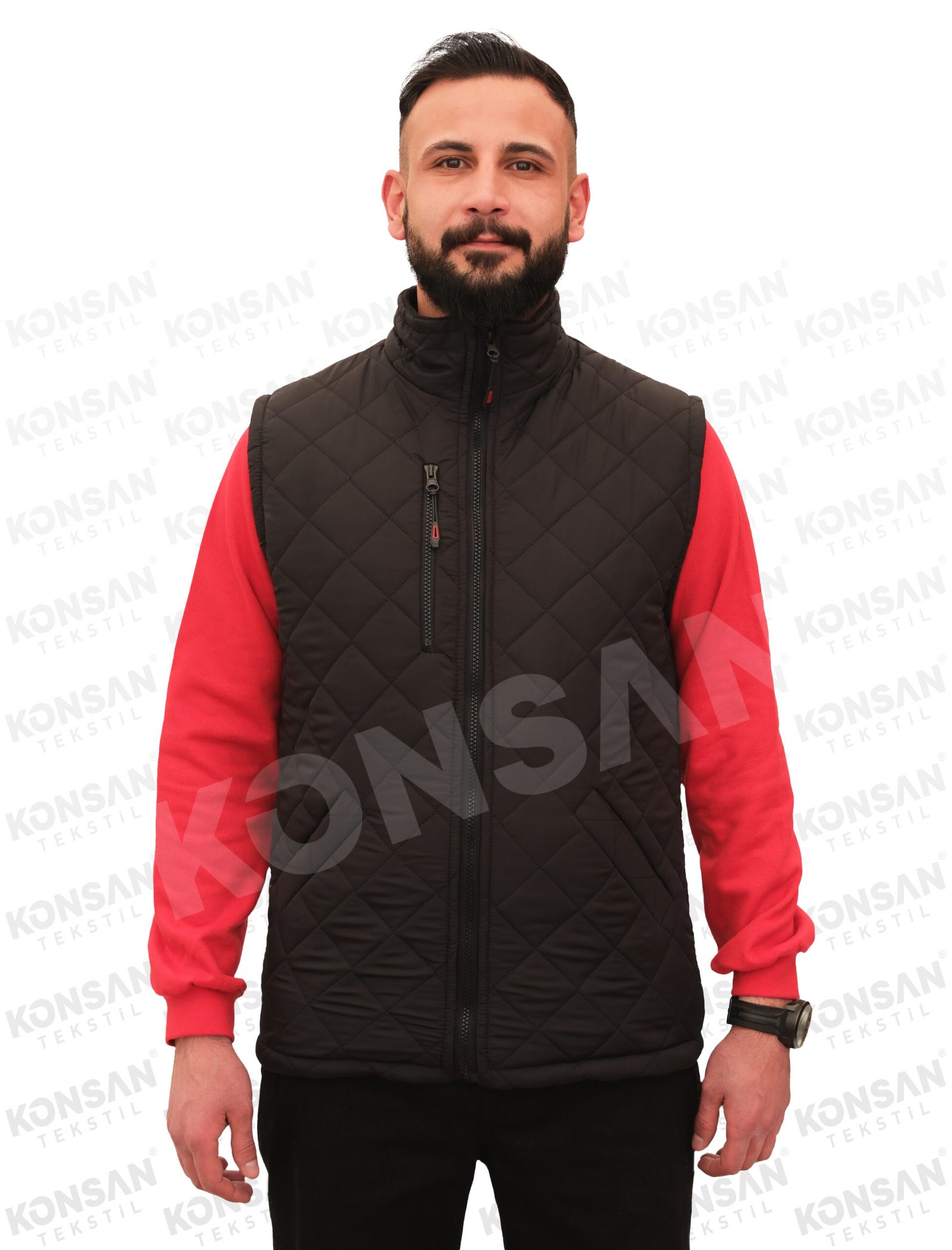 mikro-yelek-siyah-1-konsantekstil Mikro 3 Cepli Yelek Siyah
