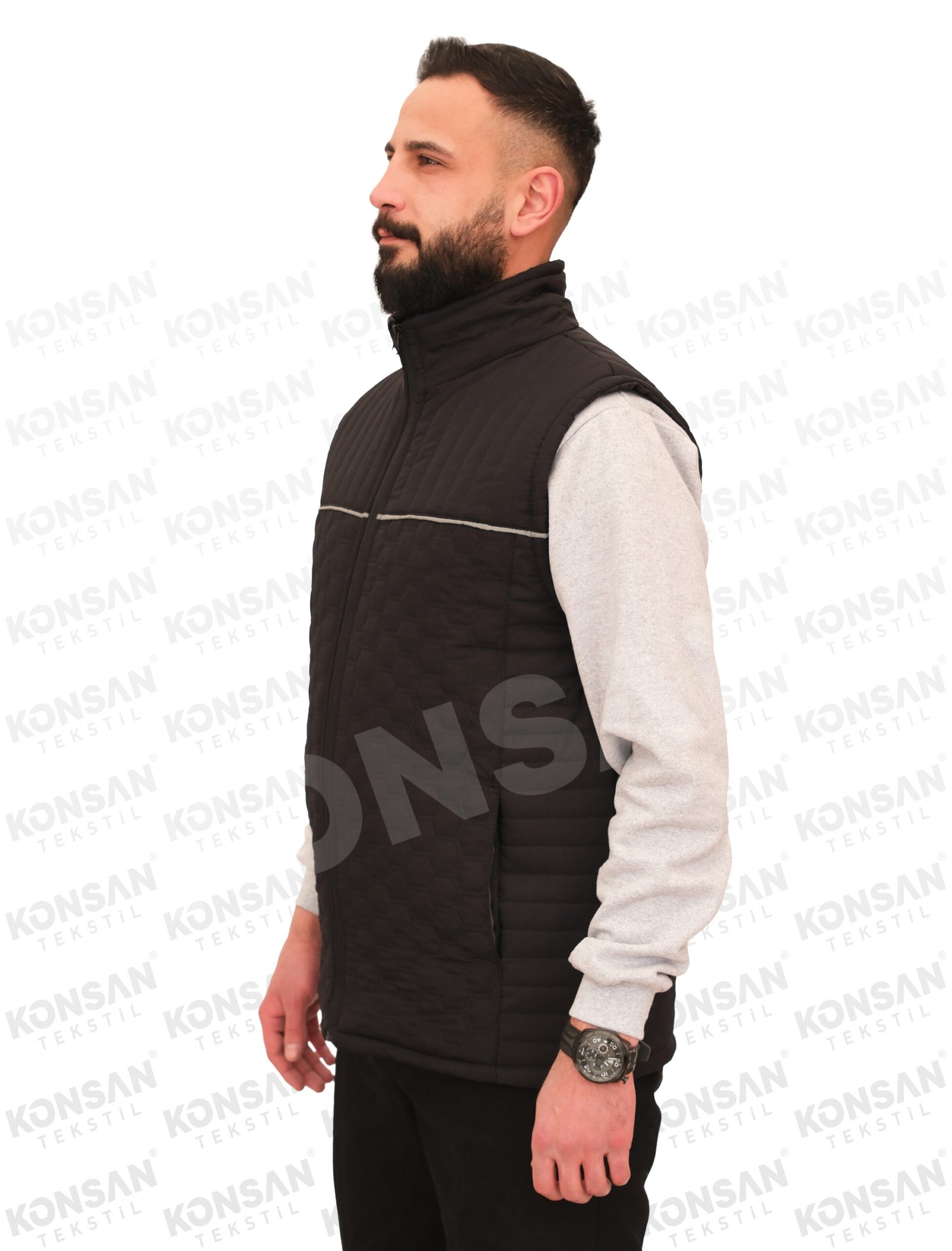 mikroözel-yelek-siyah-2-konsantekstil Modelli Mikro Yelek Siyah