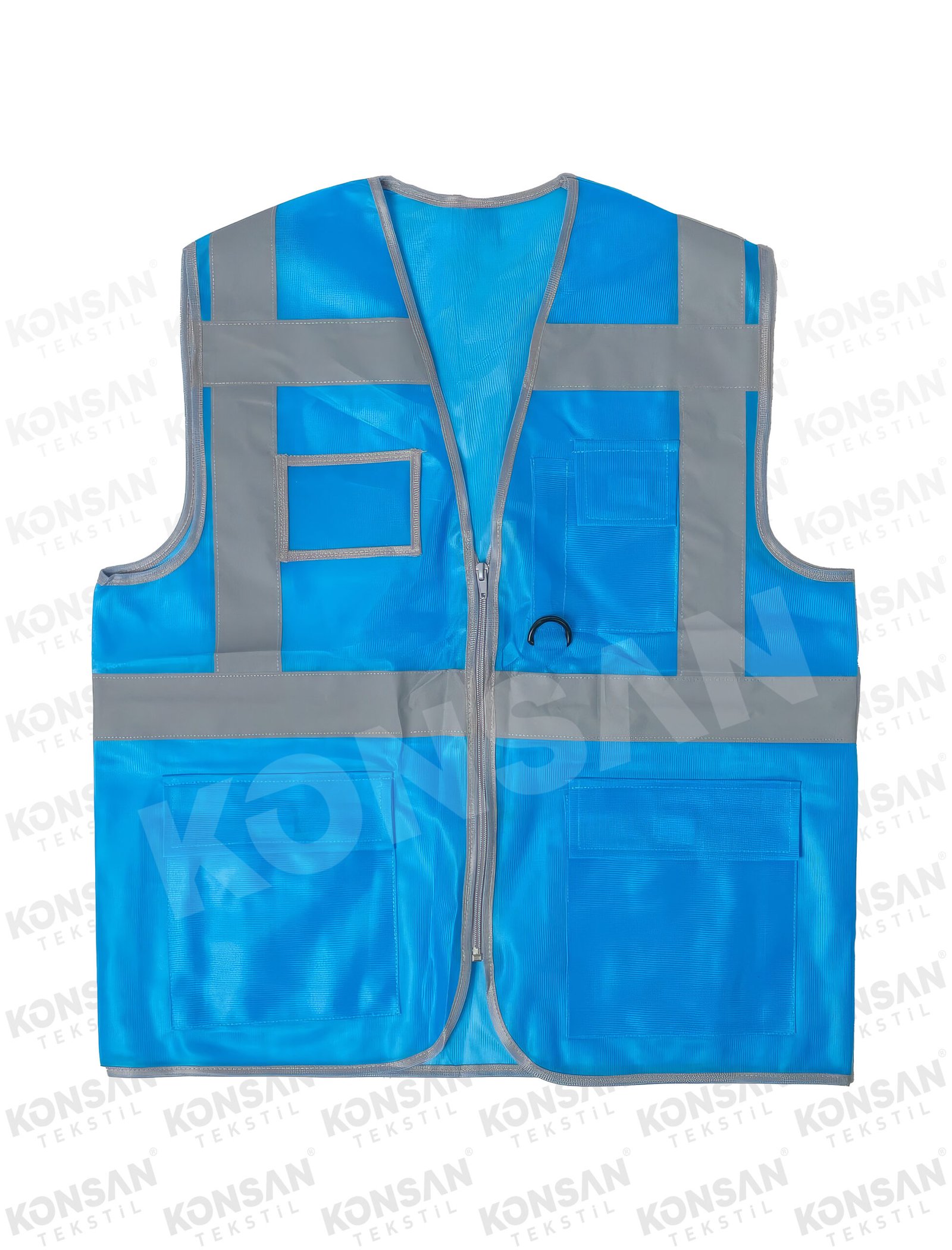 Mühendis İkaz Yelek Saks Mavi