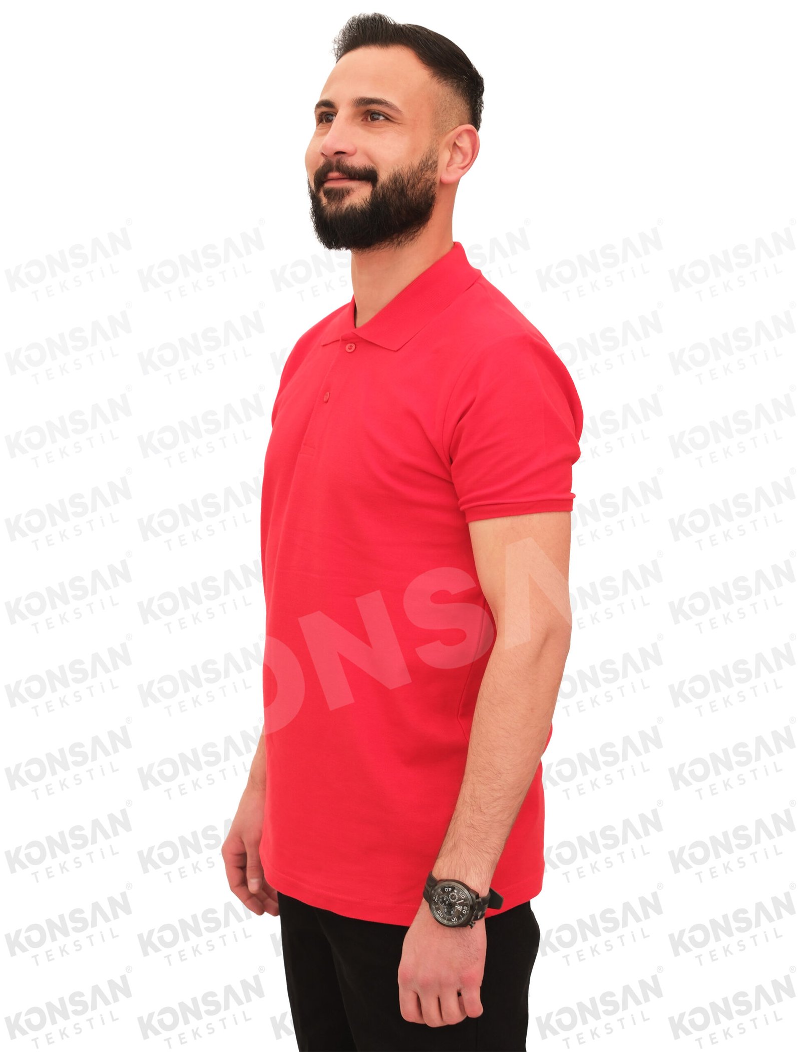 poloyaka-tshirt-kırmızı-2-konsantekstil Polo Yaka Tişört Kırmızı