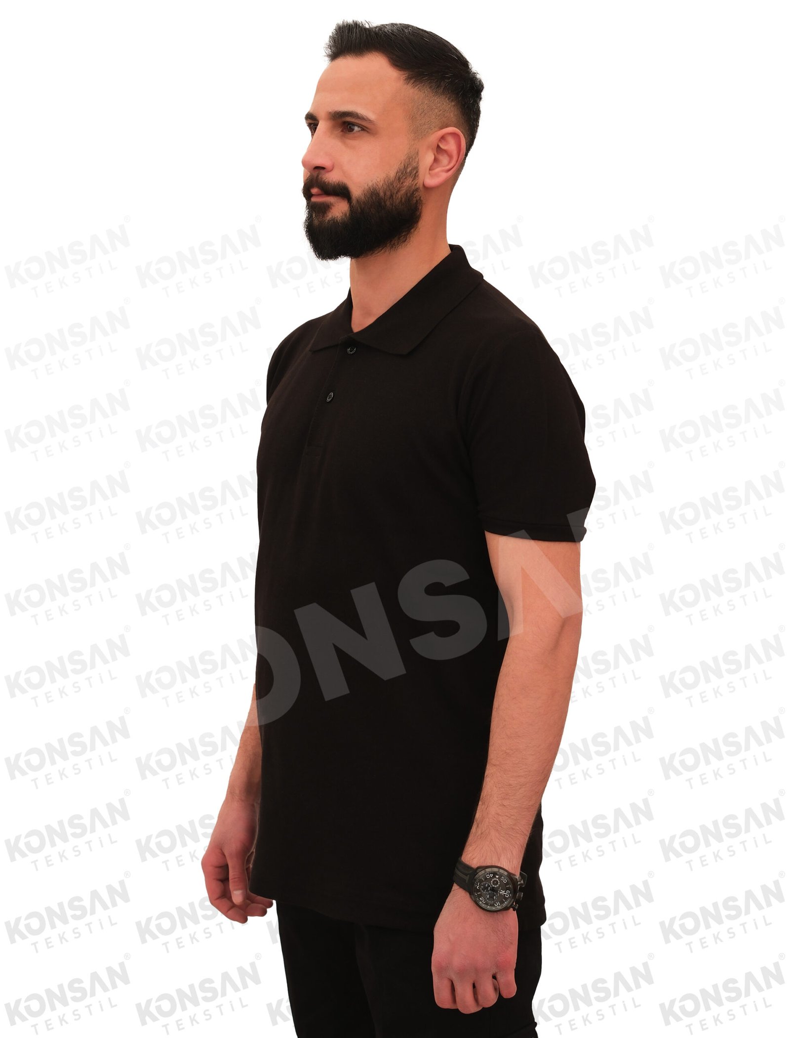 poloyaka-tshirt-siyah-2-konsantekstil Polo Yaka Tişört Siyah