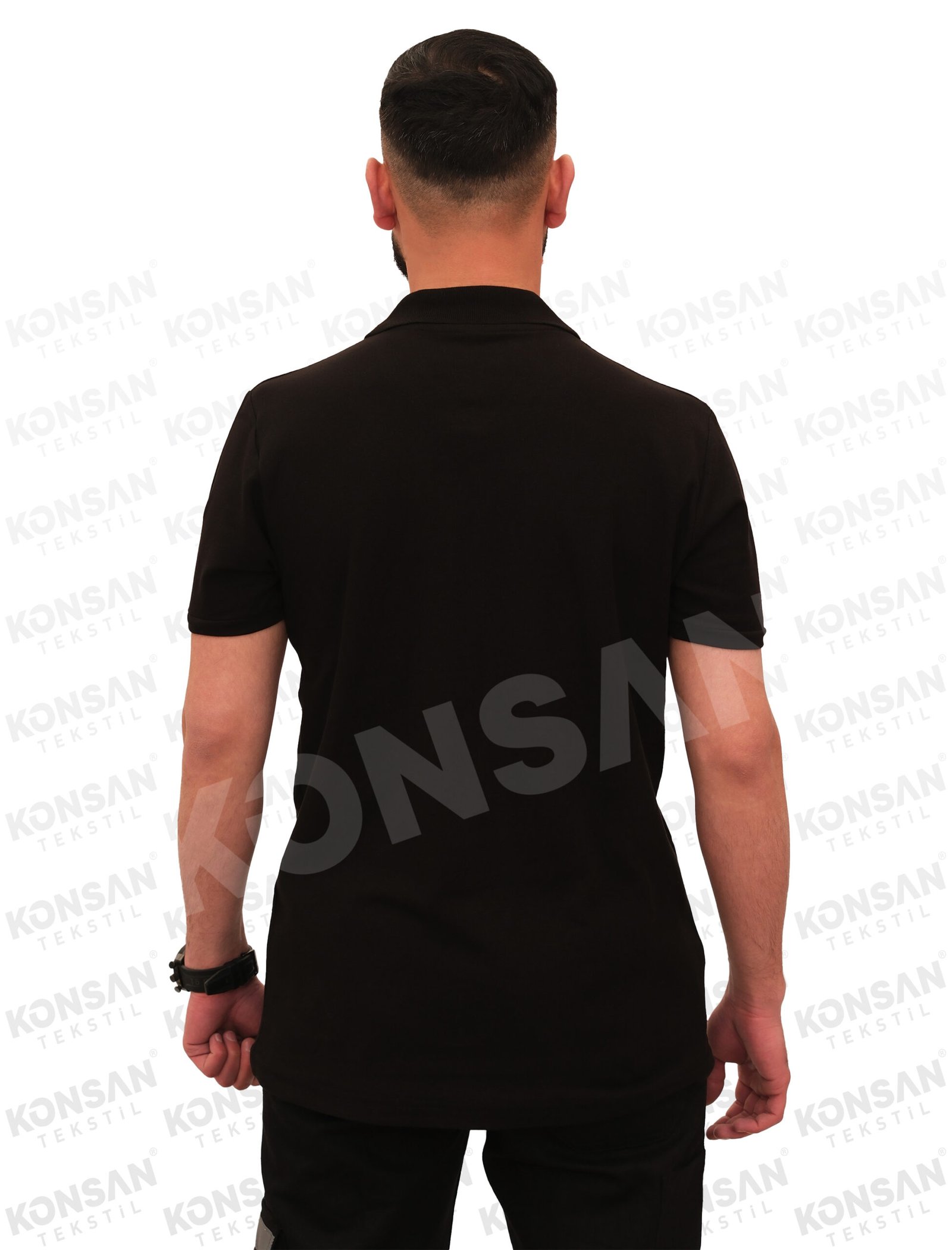 poloyaka-tshirt-siyah-3-konsantekstil Polo Yaka Tişört Siyah