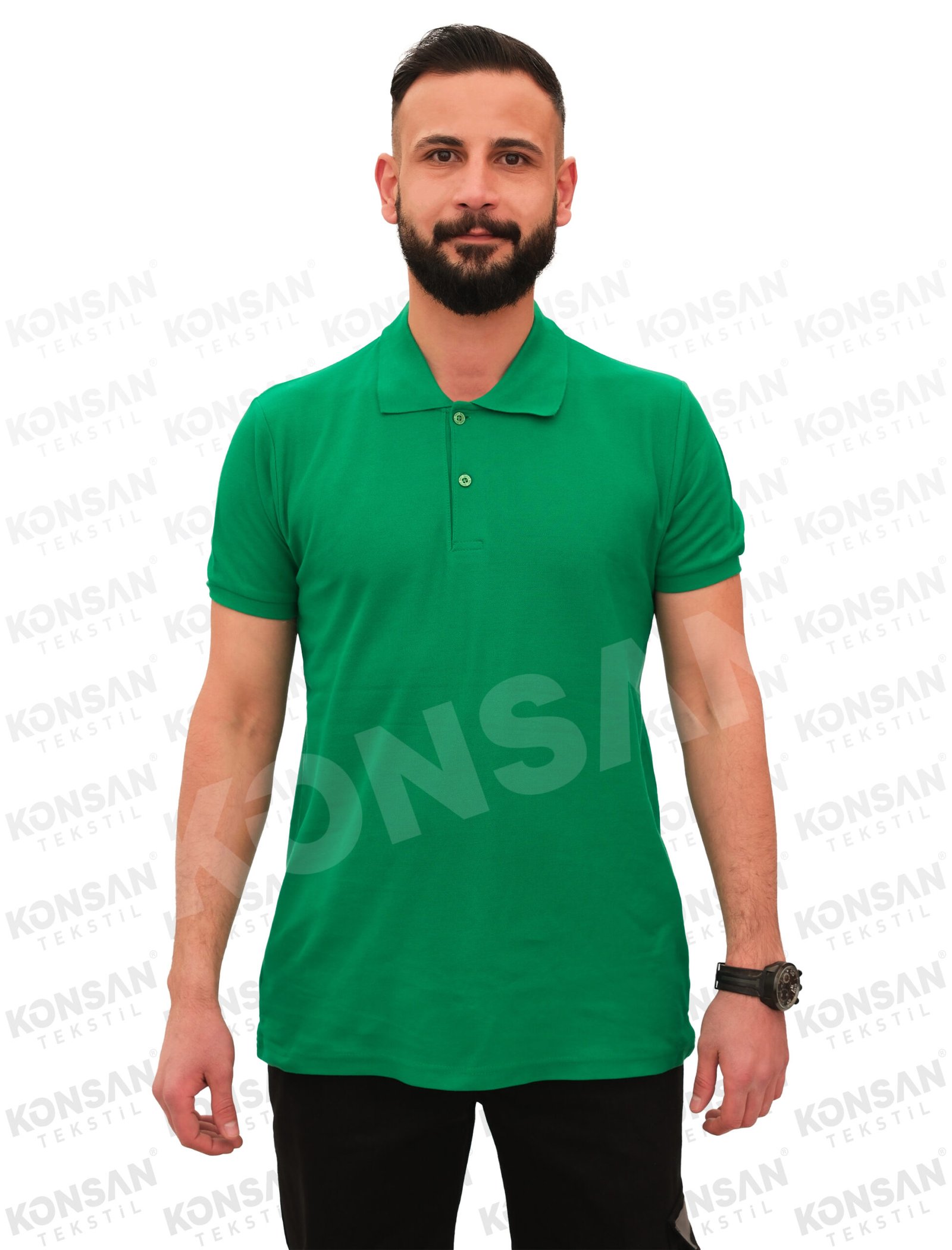 poloyaka-tshirt-yeşil-1-konsantekstil Polo Yaka Tişört Yeşil