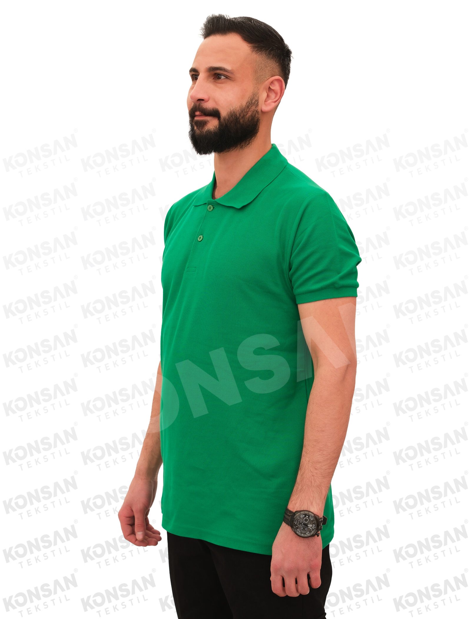 poloyaka-tshirt-yeşil-2-konsantekstil Polo Yaka Tişört Yeşil