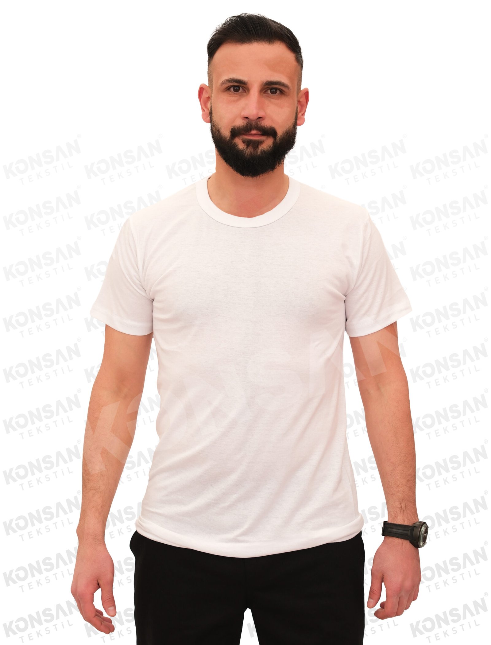 sıfıryaka-tshirt-beyaz-1-konsantekstil Sıfır Yaka Tişört Beyaz