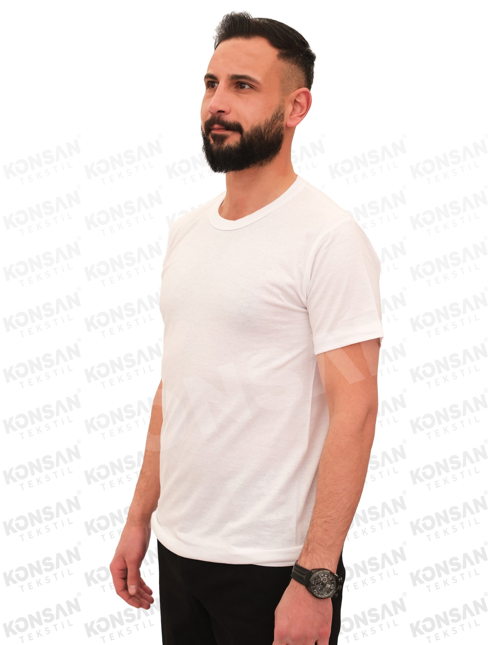 sıfıryaka-tshirt-beyaz-2-konsantekstil Sıfır Yaka Tişört Beyaz