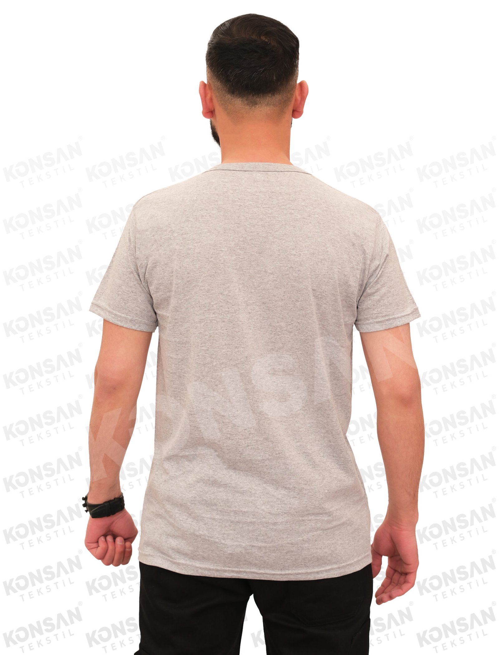 sıfıryaka-tshirt-gri-3-konsantekstil Sıfır Yaka Tişört Gri